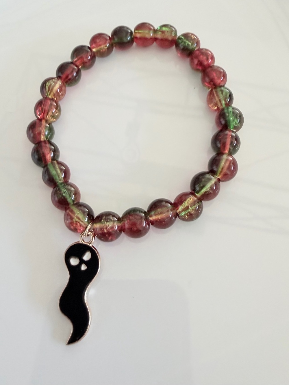 Ghostly Spirit Handmade Multicolor Glass Bead Bracelet Novelty Gift Jewelry